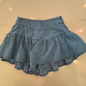 Girls AC Rendon Denim Jean Skort Size 10
